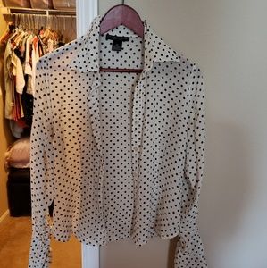 Polka dot button down